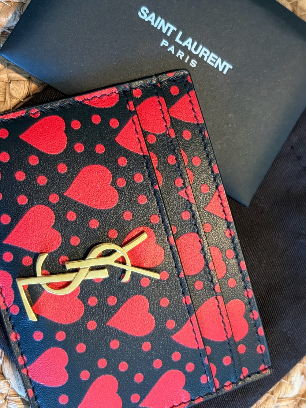 Saint Laurent YSL Heart Bifold Wallet Card Holder - Picture 7 of 8